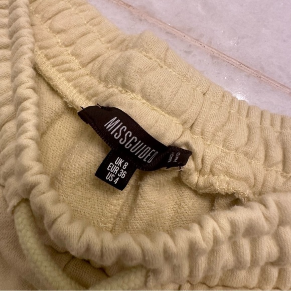 Missguided Yellow Sweat Shorts - Picture 2 of 4